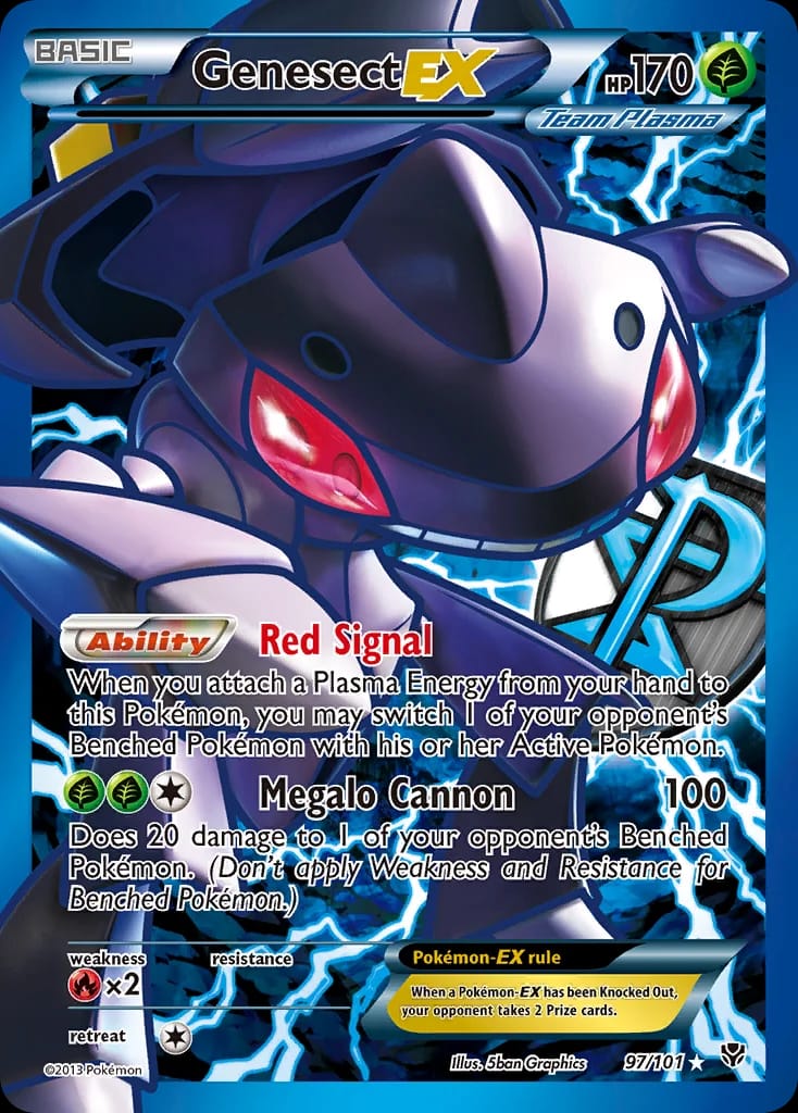 Genesect-EX Pokémon card from Plasma Blast