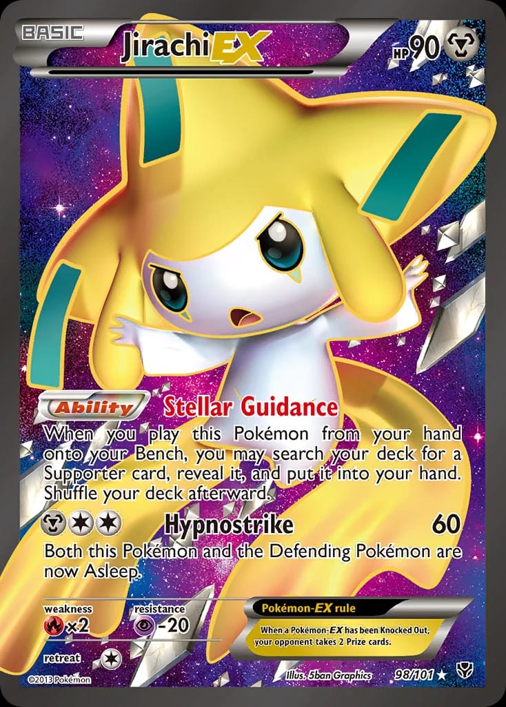 Jirachi-EX Pokémon card from Plasma Blast