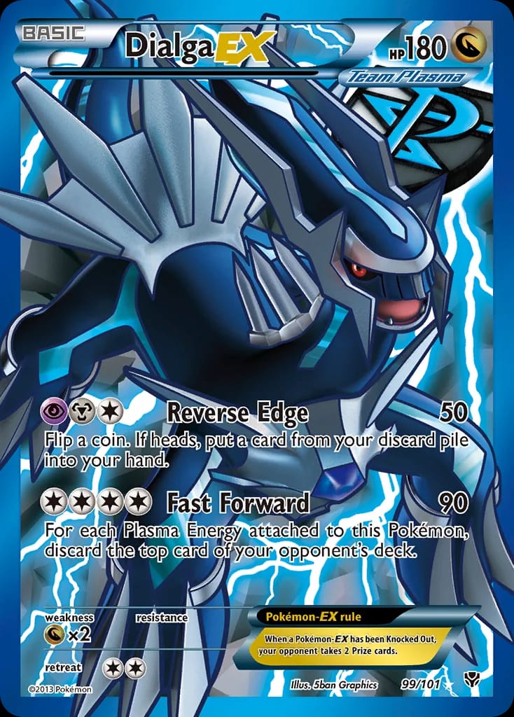 Dialga-EX Pokémon card from Plasma Blast