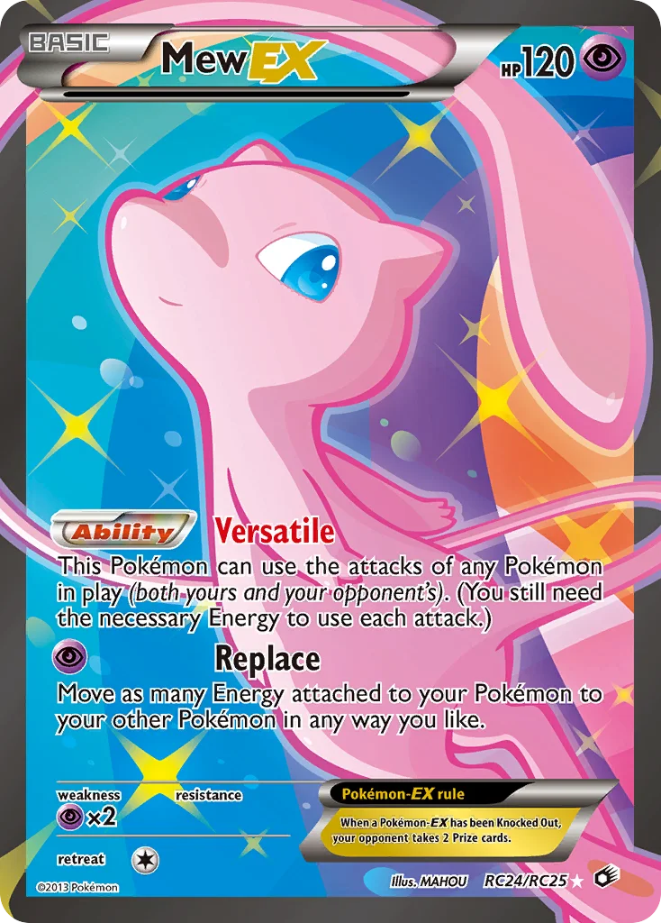 Mew-EX Pokémon card from Legendary Treasures