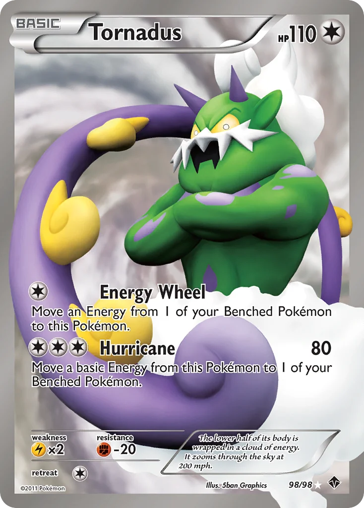 Tornadus Pokémon card from Emerging Powers
