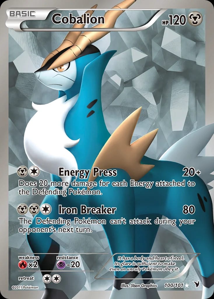 Cobalion Pokémon card from Noble Victories