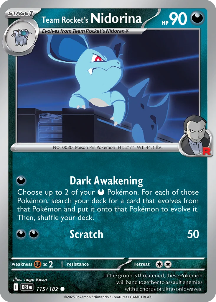 [Reverse Holo] Team Rocket's Nidorina